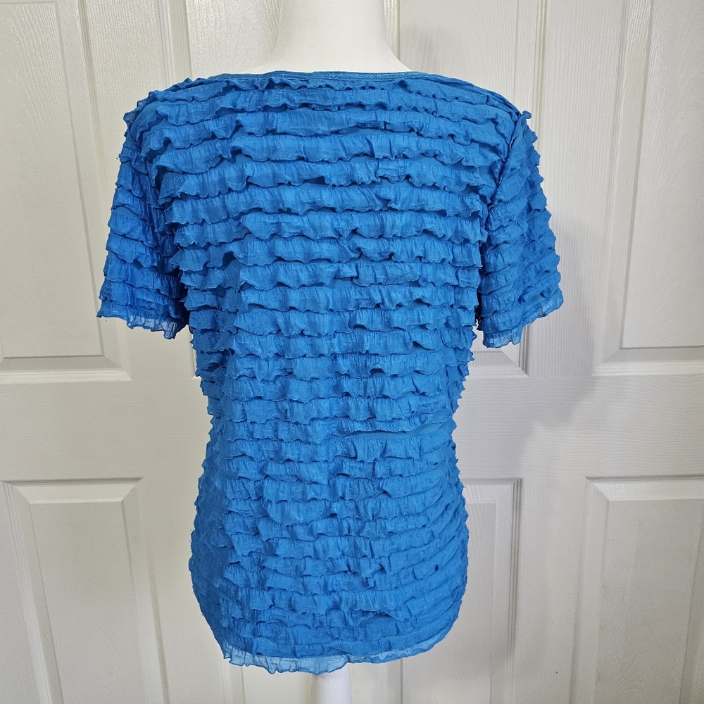 Sere Nade New York Blue Ruffled Top - Picture 3 of 4